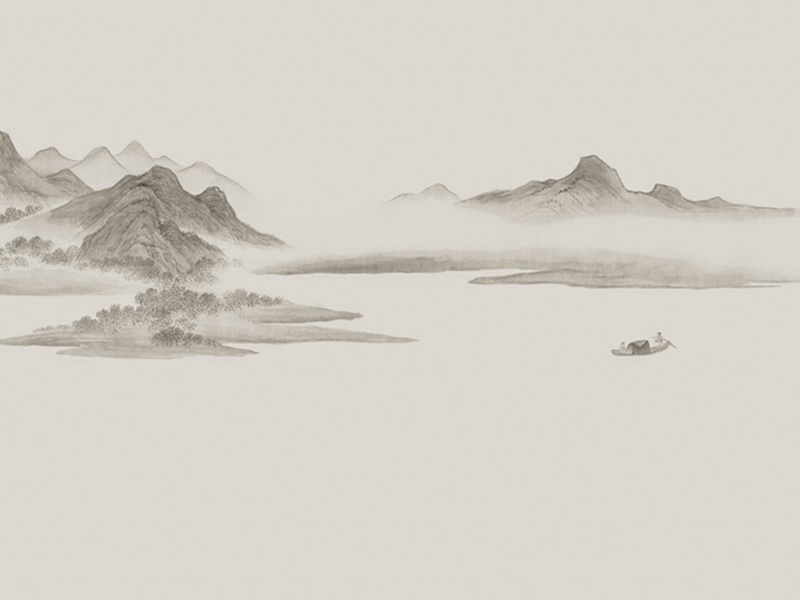 岳麓游踪-杜甫潇湘夕霁